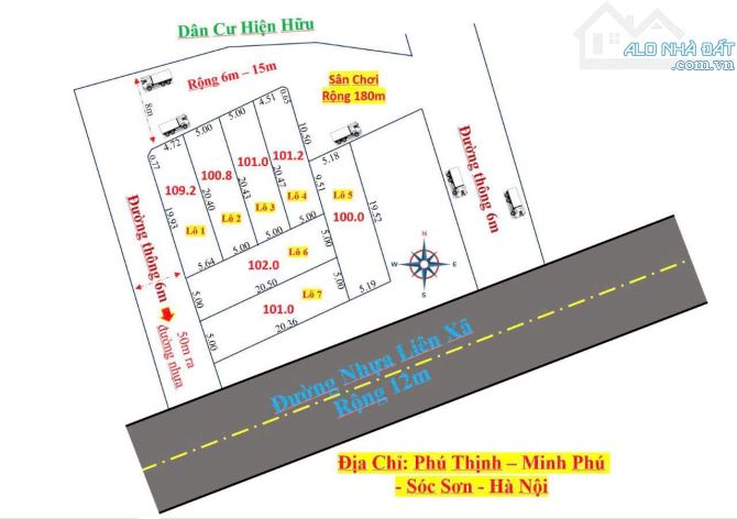🔥 MỞ BÁN 7 LÔ ĐẤT SIÊU PHẨM – GIÁ F0 TẠI PHÚ THỊNH, MINH PHÚ, SÓC SƠN!