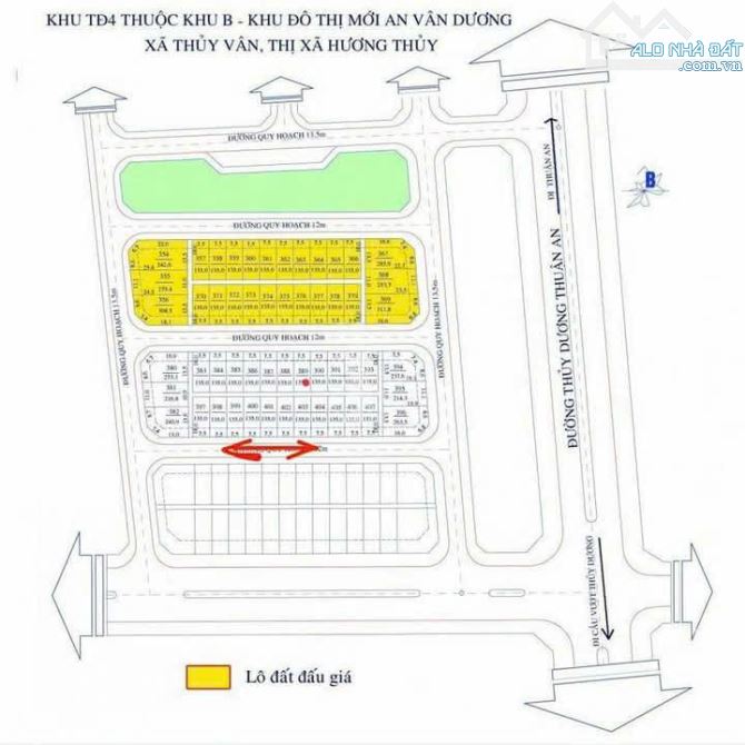 📢 BÁN LÔ ĐẤT HAI MẶT TIỀN KQH THỦY VÂN TD4 P.THỦY VÂN TP. HUẾ VIEW TRỤC ĐƯỜNG VÕ CHÍ CÔNG - 1