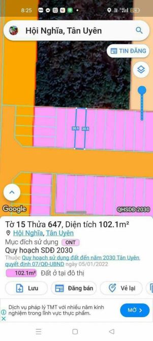 CẦN BÁN LÔ ĐẤT THỔ CƯ NGAY PHƯỜNG HỘI NGHĨA TÂN UYÊN BÌNH DƯƠNG GIÁ NGỘP NGÂN HÀNG - 1