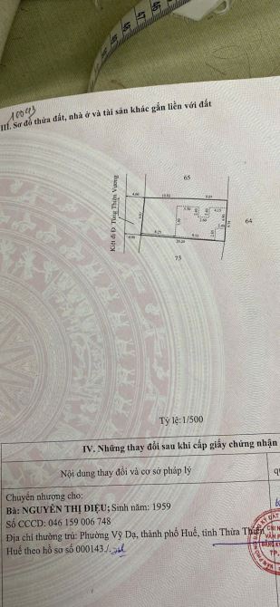 Cần bán gấp lô đất kiệt trương gia mô thông kiệt tingf thiện vương , phường vỹ dạ , TP Huế - 2