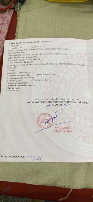 Cần bán gấp lô đất kiệt trương gia mô thông kiệt tingf thiện vương , phường vỹ dạ , TP Huế - 3