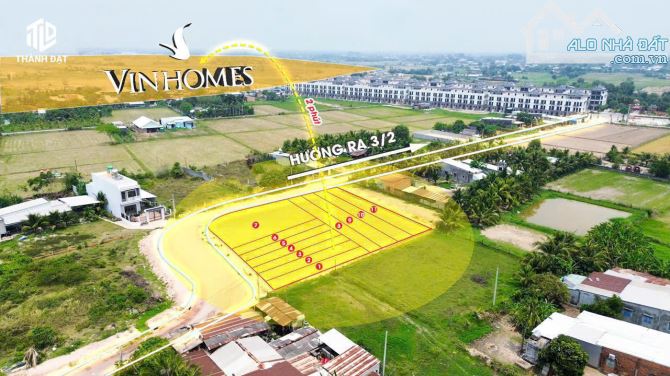 Cần bán lô đất F0 163m2 liền kề Vinhomes Hậu Nghĩa , Giá chỉ từ 21tr /m2