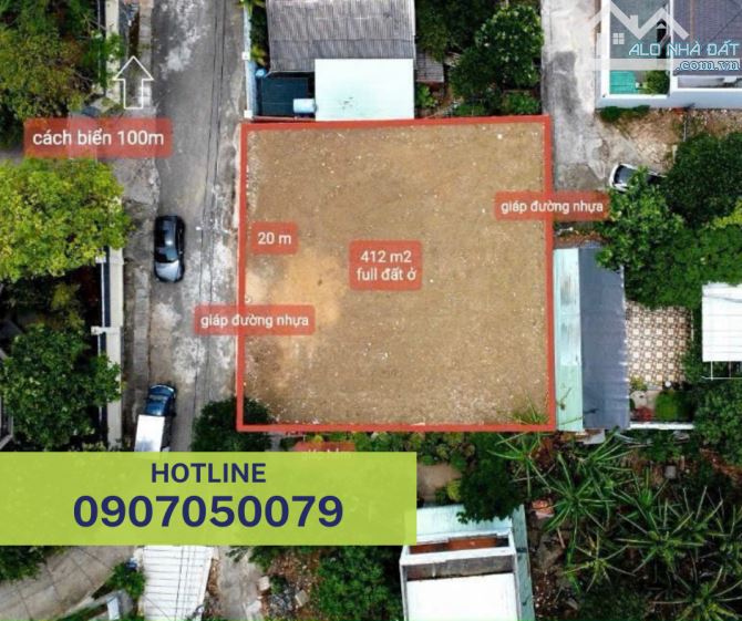 BÁN ĐẤT GÓC 2 MẶT TIỀN TRẦN PHÚ BIỂN VT DT 412M2 GIÁ HẠ CÒN 27 TỶ (64 TRIỆU/M2) SỔ HỒNG