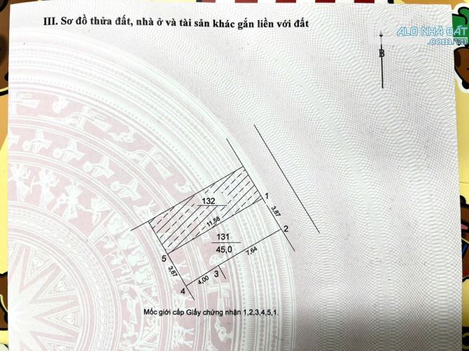 Đất đẹp hiếm đường ô tô tránh nhau ngõ Phố Hoàng Long Đặng Xá DT 45m2 . Giá 5 tỷ - 2