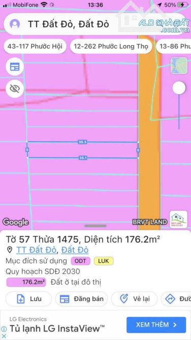 CHỈ 1 TỶ 1 SỞ HỮU NGAY LÔ ĐẤT TOẠ LẠC TẠI TRUNG TÂM HUYỆN ĐẤT ĐỎ - 1