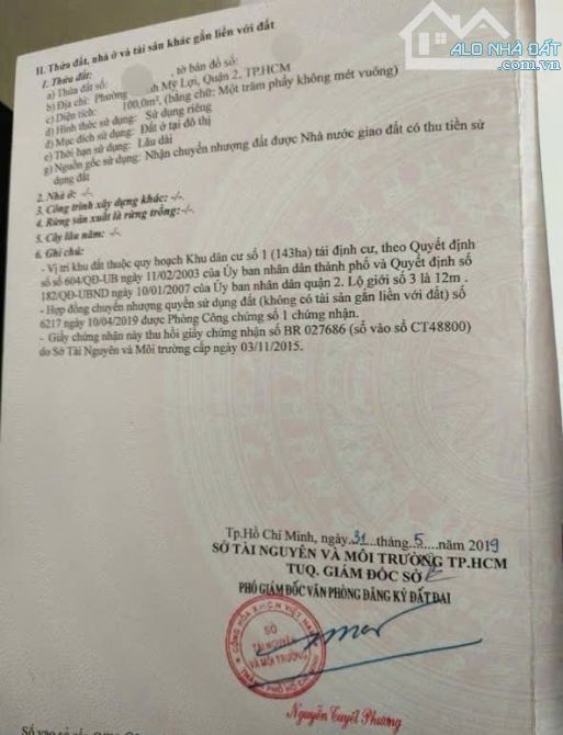Bán đất TM.Lợi kdc số 1 đường số 99A Quận 2 cũ gần ngay chợ nền X25 (100m2) 12 tỷ - 4