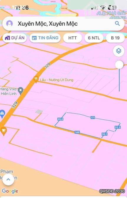 Bán đất Xuyên Mộc gần 1.5 mẫu gần QL 329 Bà Rịa Vũng Tàu. Giá 29 tỷ
