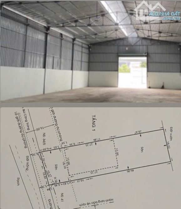 Cần bán nhà xưởng 1237m2 Thạnh Lộc Quận 12