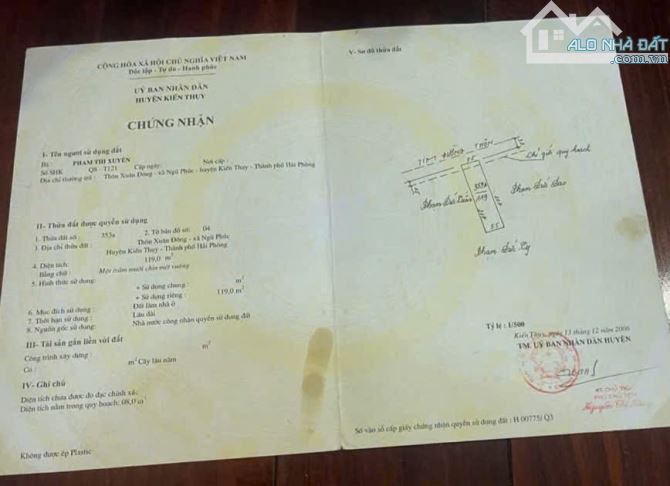 Bán đất Xuân Đông - Ngũ Phúc - Kiến Thụy - Hải Phòng