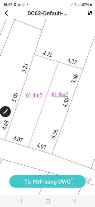 CHÍNH CHỦ CẦN BÁN GẤP LÔ ĐẤT 61,4M² – MẶT TIỀN 4,07M – GIÁ CHỈ 1 TỶ 850