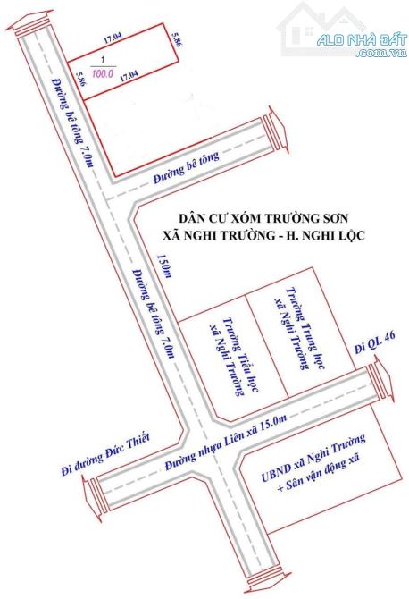 Cần bán đất nền - Nghi Trường tiềm năng sinh lời cao. gần trường học , uỷ ban xã - 1
