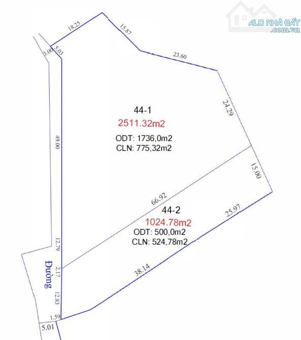 Bán 1000m2 Đất Lê Bá Đảng với 500m2 Đất Ở
