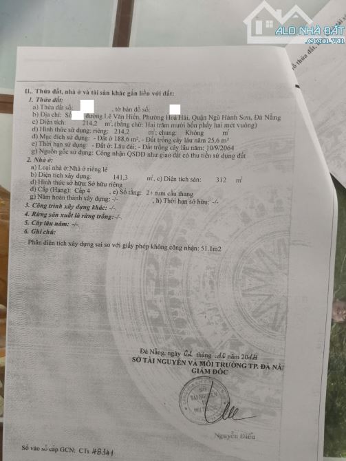 🏡 BÁN NHÀ MẶT TIỀN LÊ VĂN HIẾN – KHUÊ MỸ, NGŨ HÀNH SƠN 🏡 - 1