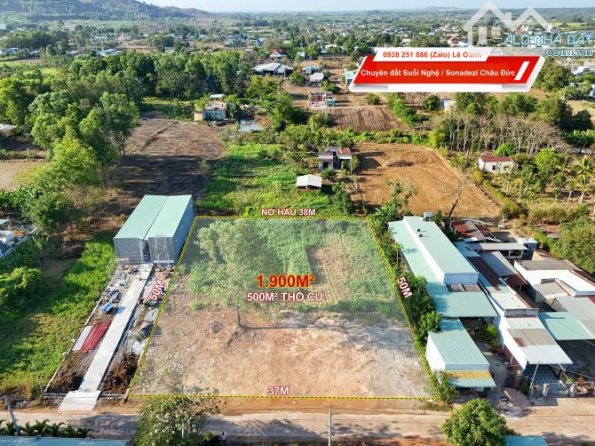 LÔ ĐẤT ĐẸP KHU DÂN CƯ NGHĨA THÀNH, LIỀN KỀ SONADEZI, SÂN GOLF CHÂU ĐỨC, GIÁ SIÊU TỐT - 1