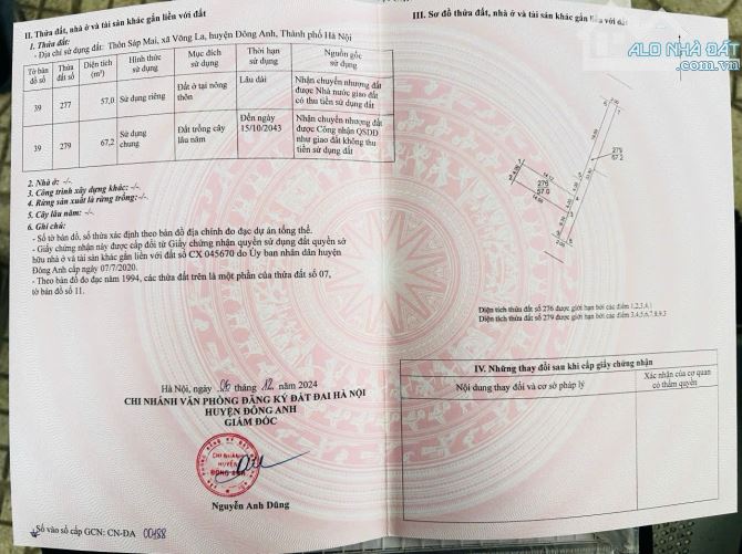 ❌❌❌ SÁP MAI - VÕNG LA - CẠNH KHU ĐẤU GIÁ - CỔNG TRƯỜNG CẤP 2 - OTO DỪNG CỬA - GIÁ 4.x TỶ ( - 2