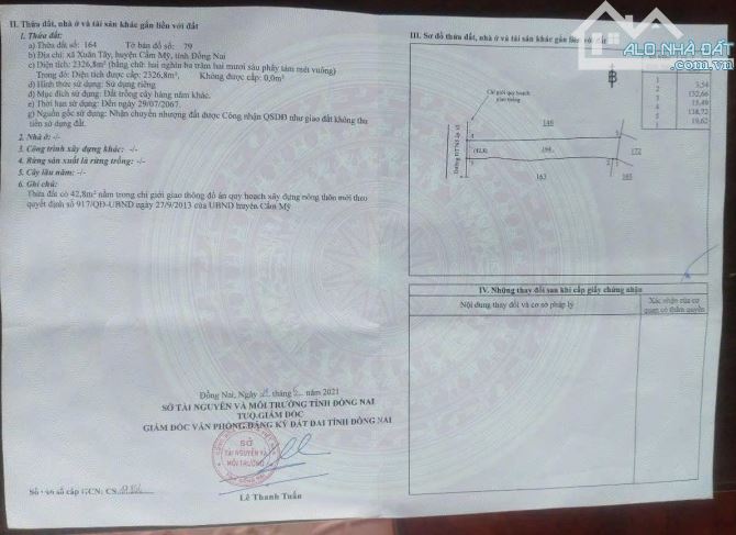 Bán Đất 2327m2, đường ô tô 1 sẹc đường Tỉnh Lộ 764, Xuân Tây, Cẩm Mỹ, Đồng Nai - 5