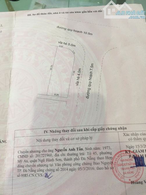 Bán đất lô góc đường 10m5 Lê Sỹ & Đậu Quang Lĩnh,Hòa Xuân,Cẩm Lệ