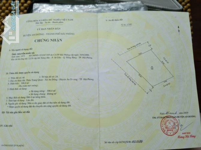 Bán đất kèm nhà xưởng tại Trang Quan, An Đồng, An Dương
