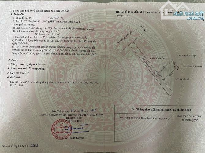 Chính chủ gửi bán lô 41m tuyến 2 mặt đường nhựa hải thành 2