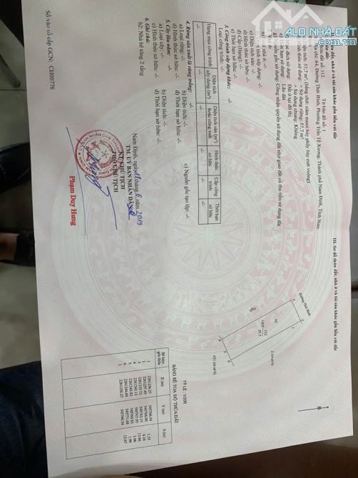 Cần bán căn nhà 2,5 tầng (đời trung ) Mặt đường Thái Bình - Tp. Nam Định: KINH DOANH TỐT