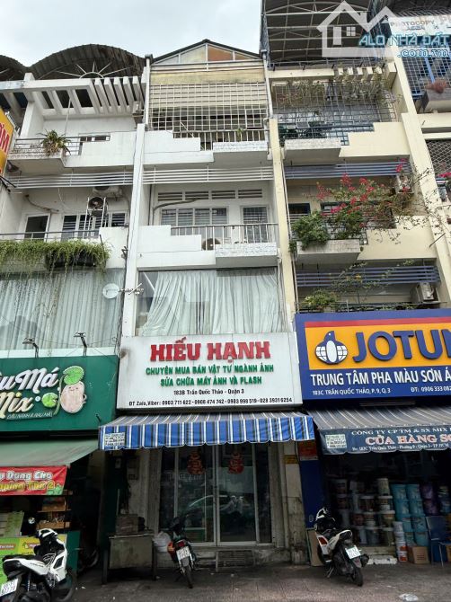 Bán nhà mặt tiền đường Trần Quốc Thảo, P9, Q3. DT: 3,87 x 12m. Hậu: 3,9m - nhà 4 tầng.