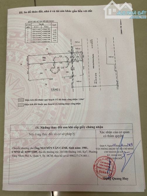 Bánđất mặt tiền Hoàng Hữu Nam phường Tân Phú Quận 9  giá 22,5 tỷ - 2
