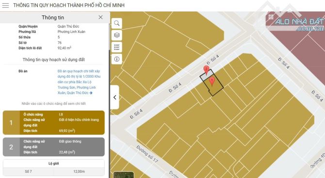 Bán Đất mặt tiền đường số 4 Linh Xuân Thủ Đức 100m2 Ngang 7m Giá 6 Tỷ 500 - 4