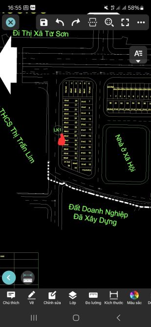 Bán lô LK1 dự án 4,6ha nhìn trường THCS TT LIM - TIÊN DU - TP. Bắc Ninh