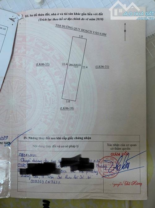 BÁN ĐẤT NỀN PHÂN LÔ KĐT HUD4 THANH HOÁ. CÁCH BIỂN 1KM. DT 112m2*MT 5m* GIÁ 2.464 TỶ BAO PH - 1