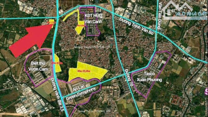 Quỹ hàng mới nhất đất DV Vân Canh, khu 4.5ha - 6.9ha - 25ha siêu đẹp - 1