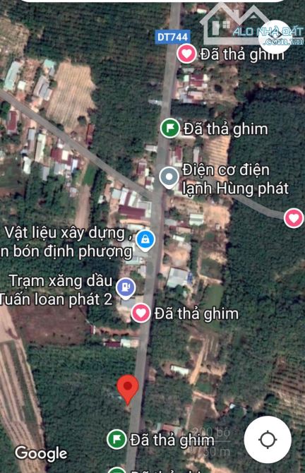BÁN ĐẤT MT DT744, ĐỊNH AN, DẦU TIẾNG, DT: 35.25x127, TC300M2, SHR, GIÁ 7,5 TỶ - 3