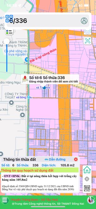 Đất nền giá rẻ sổ riêng thổ cư Tây Hoà Trảng Bom Đồng Nai 800 triệu sát vành đai 4,kcn.