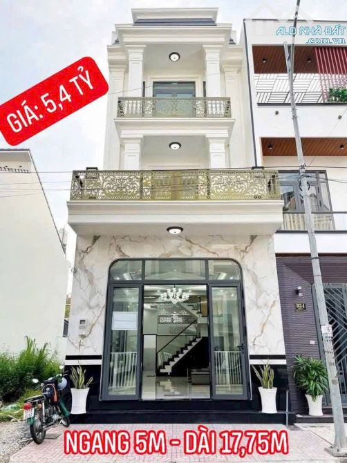 Nhà 1 Trệt 2 Lầu Văn Hoá Tây Đô sổ hồng hoàn công giá 5,4 tỷ •DT:5x17,75 Cái Răng Cần Thơ