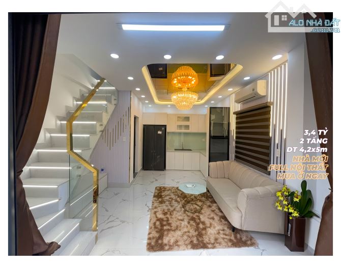 NHÀ 2 TẦNG MỚI SANG ĐẸP HUỲNH TẤN PHÁT QUẬN 7 GIÁ 3,4 TỶ - 1