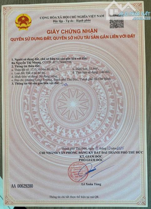 BÁN NHÀ C4 – gác đúc, SHR, HẺM 47 TRƯỜNG LƯU – P. LONG TRƯỜNG, Q9 Giá chỉ: 3,4TỶ (TL) - 1