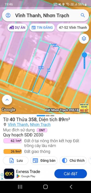 Bán đất mặt đường Hùng Vương, Vĩnh Thanh, Nhơn Trạch, Đồng Nai - 3