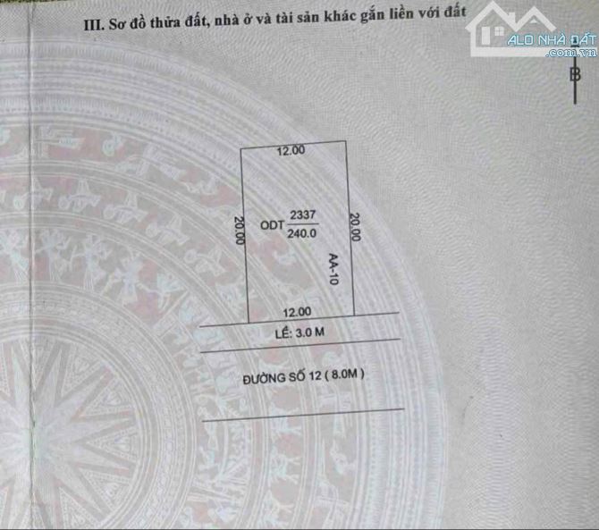 BÁN NỀN BIỆT THỰ 240m2 KĐT HƯNG PHÚ (CTY 8) ĐỐI DIỆN LDC NAM LONG - 4