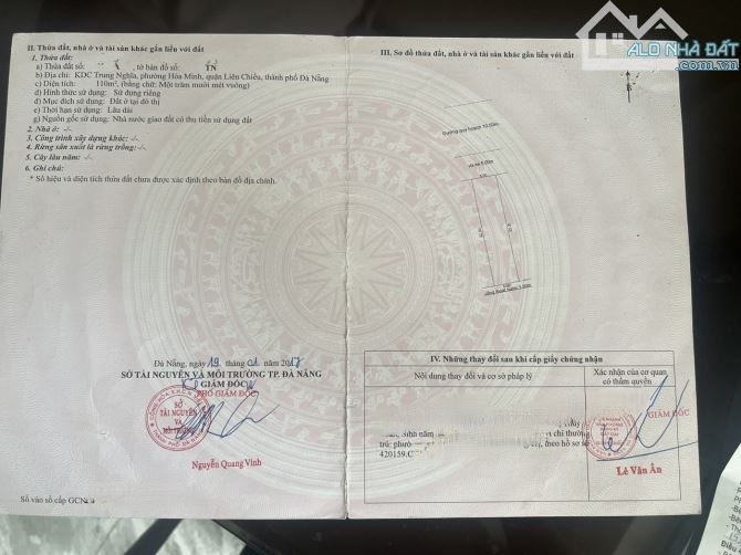 Bán lô đất Thanh Tịnh - sạch đẹp - gần bến xe đà nẵng