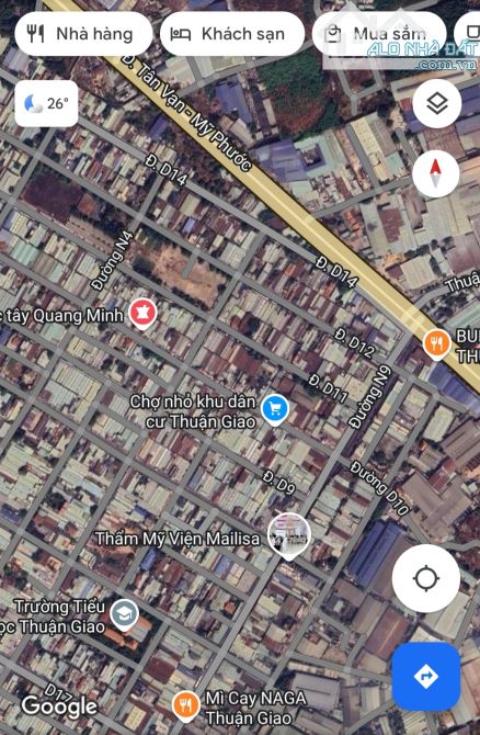 Bán mặt tiền kinh doanh đường N9, kdc Thuận Giao, Tp Thuận An, Bình Dương