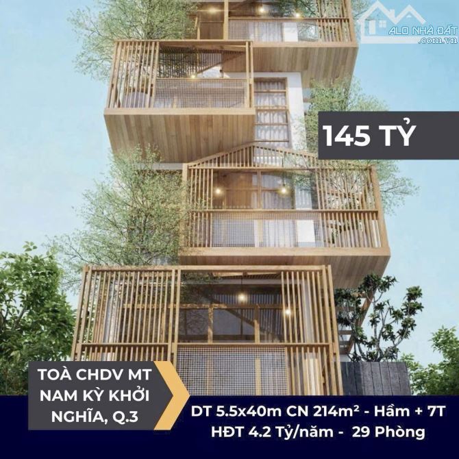 Toà Nhà MT Nam Kỳ Khởi Nghĩa P6 Q3 - 5,5*40m - Hầm 7 Tầng - Giá 145 Tỷ TL