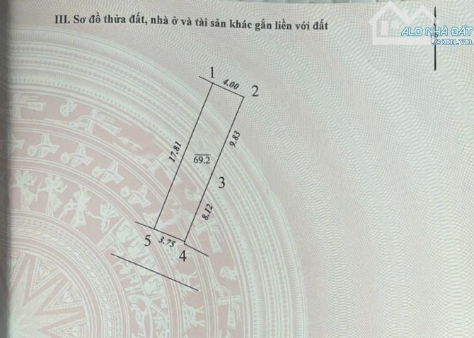 BẮC TỪ LIÊM,BÁN MẢNH ĐẤT ĐẸP 69,2㎡ NỞ HẬU, KINH DOANH,TRƯỚC CỬA Ô TÔ TRÁNH NHAU - 1