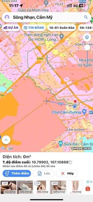 🆘BÁN ĐẤT CẨM ĐƯỜNG LONG THÀNH CHỈ 2tỷ999 Cho 1336m2 Đất Phủ hồng mặt đường betong   ✅Đườn - 2