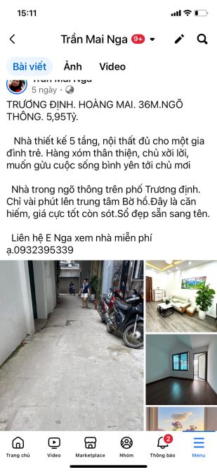 HOÀNG MAI.52M.  OTO ĐỖ CỬA, NHÀ ĐẸP LUNG LINH, FULL NỘI THẤT XIN XÒ. - 2