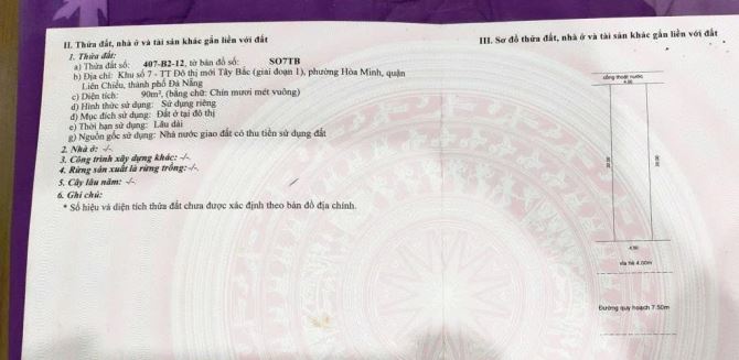 🏩 Bán đất mt đường 7m5 Trần Quang Long gần khu E, 90m2, 4.2 tỷ - 2