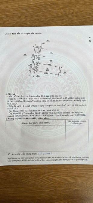 💥Chính chủ gửi bán  🏠 Vĩnh Ninh - Tri Thủy - Phú Xuyên - HN  **Diện tích : 96,5m - 2