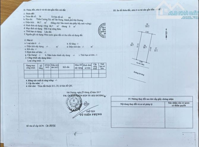 Bán đất mặt đường Phúc Liễu, ph Tân Hưng, TP Hải Dương, 66.7m2, mặt tiền 5m, vị trí đẹp - 3