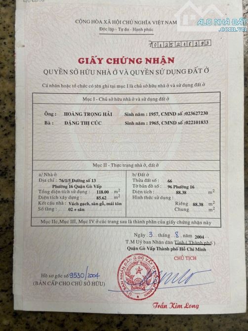 bán nhà ngay Lotte mart, 5x18, chỉ 60tr/m2