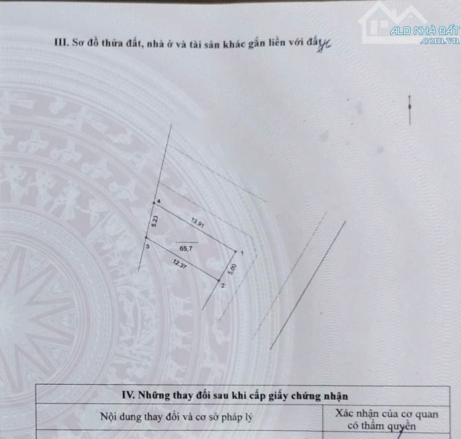 Bán gấp Chính chủ 65.7m2 đất tại Dương Nội, Hà Đông.
