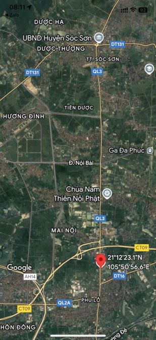 ‼️‼️ Đường 3 - Phù Lỗ - Sóc Sơn ‼️  ➡️ Diện tích 87m2 ( Lưu không thêm 100m) Đất mặt đường