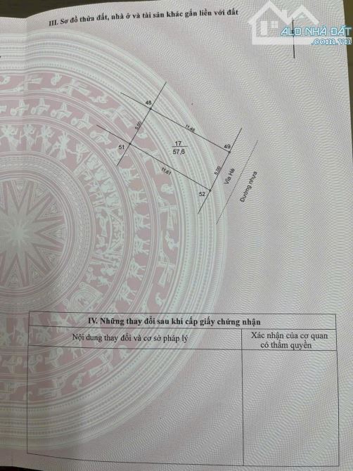 BÁN ĐẤT ĐẸP TRUNG TÂM THANH TRÌ – Ô TÔ TRÁNH – GIỮ TIỀN CỰC ĐỈNH!  57.6m² vuông vắn – Mặt - 1